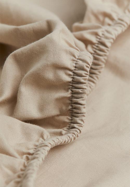 H&M - Fitted cotton sheet - light mole