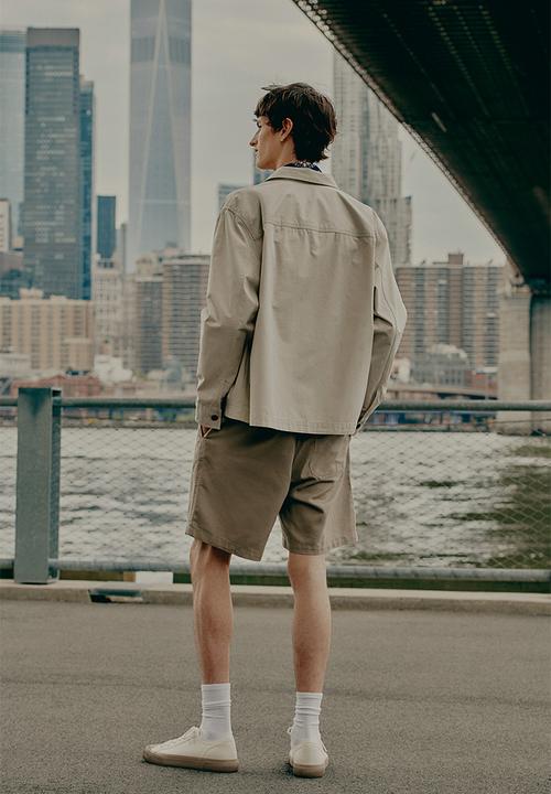 H&M - Regular fit twill overshirt - beige