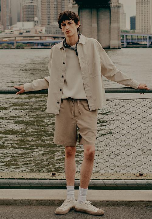 H&M - Regular fit twill overshirt - beige