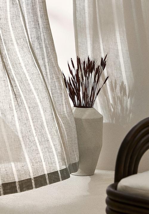 H&M - Large papier-maché vase - light beige