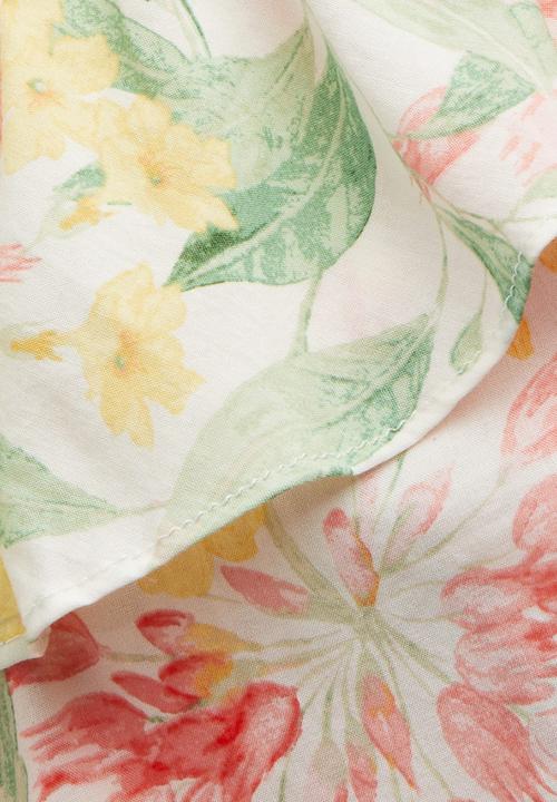H&M - Frill-trimmed strappy dress - Pink Floral