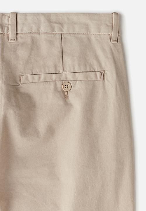 H&M - Slim fit cotton chinos - beige