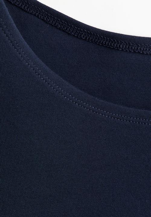 H&M - Boat-neck cotton top - blue