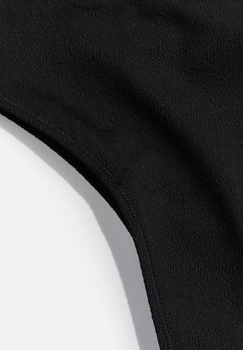 H&M - High waist cheeky bikini bottoms - black