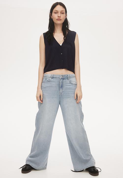 H&M - Baggy wide low jeans - blue