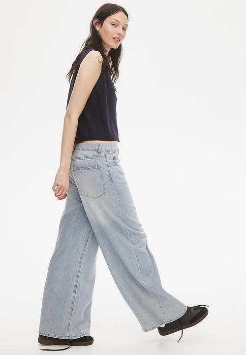 H&M - Baggy wide low jeans - blue