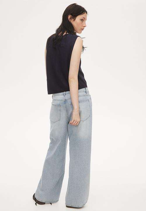 H&M - Baggy wide low jeans - blue