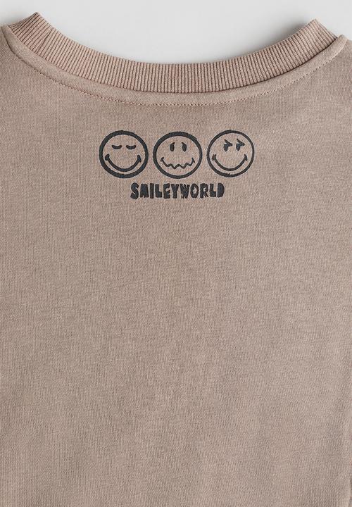 H&M - Printed sweatshirt - beige & smileyworld®