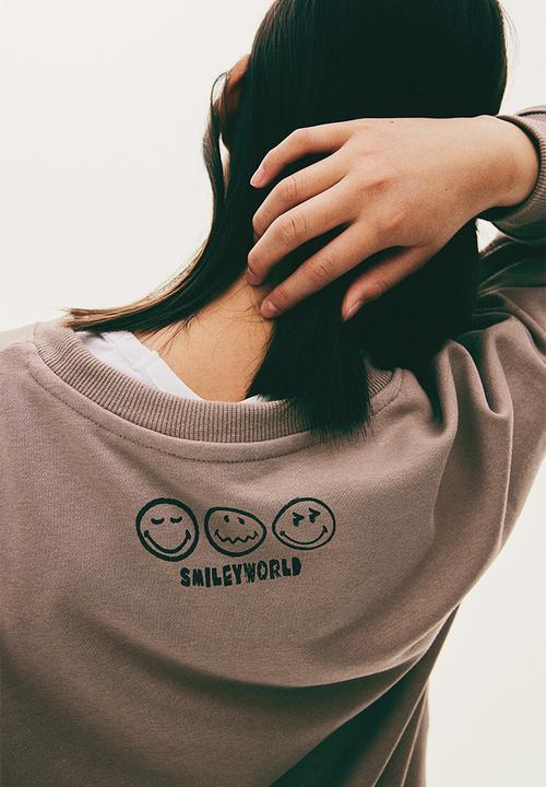 H&M - Printed sweatshirt - beige & smileyworld®