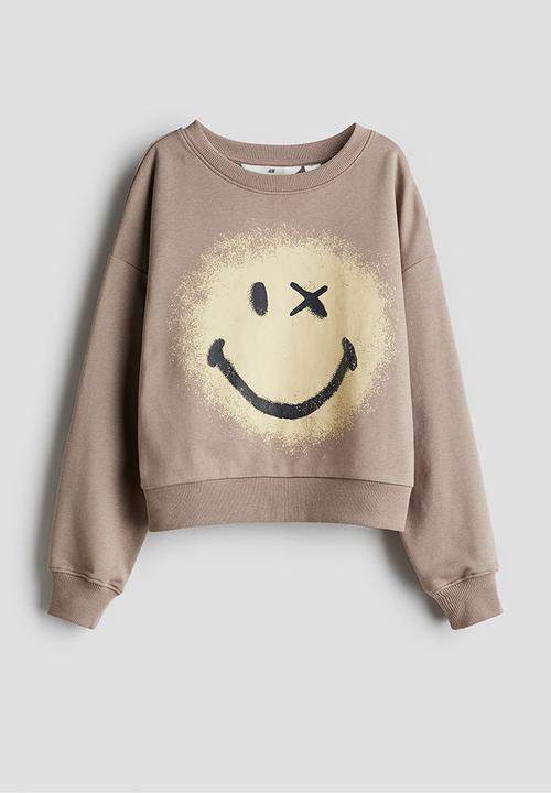 H&M - Printed sweatshirt - beige & smileyworld®