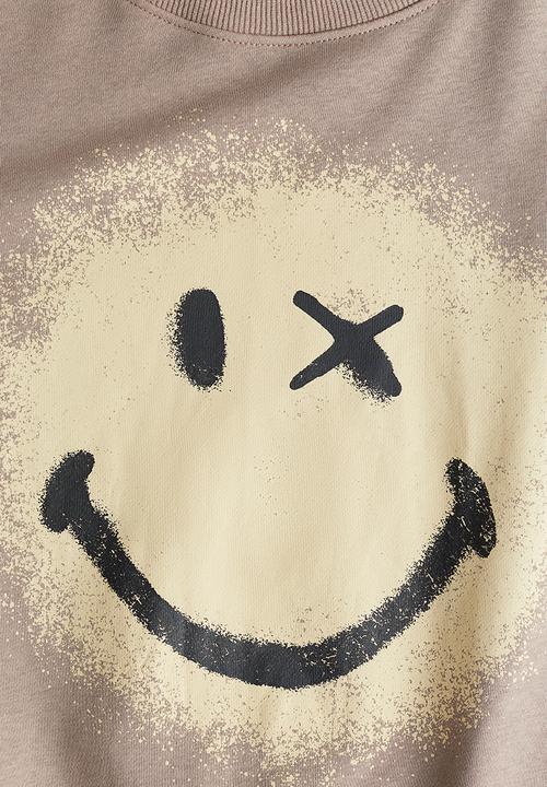 H&M - Printed sweatshirt - beige & smileyworld®