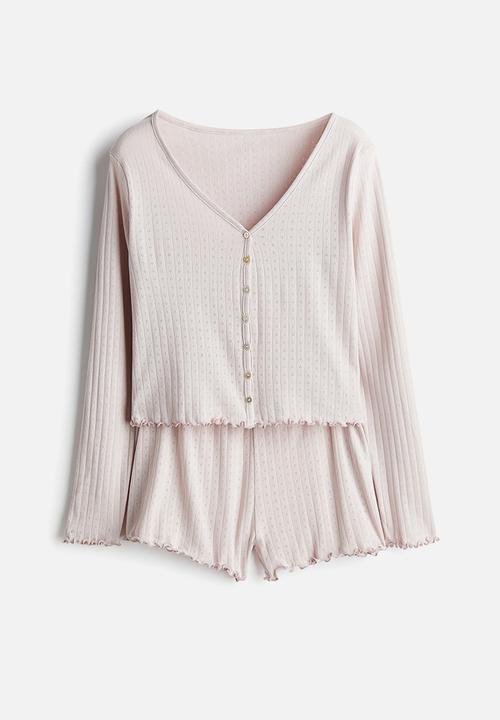 H&M - Pointelle pyjamas - pink
