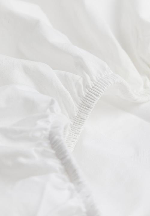 H&M - Fitted cotton sheet - white