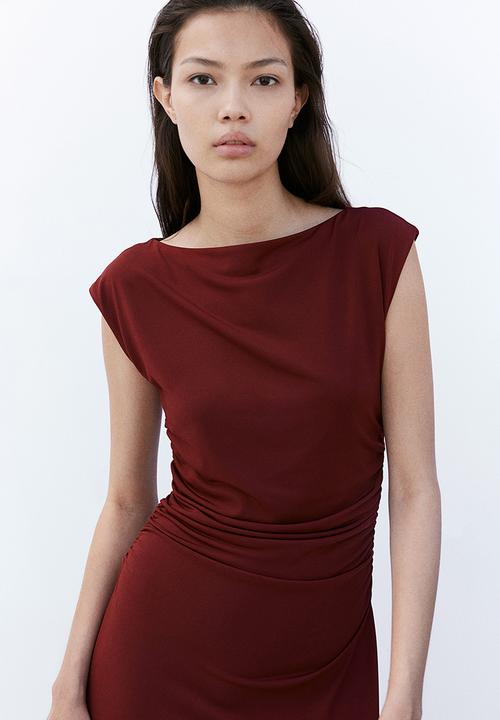H&M - Cap-sleeved dress - red