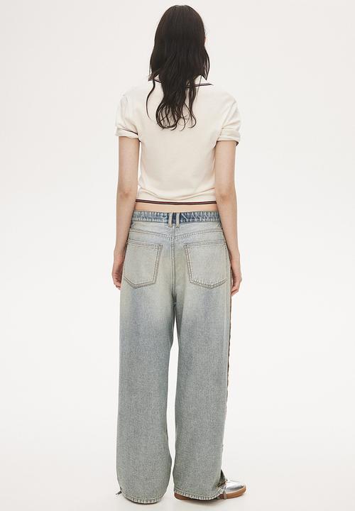 H&M - Baggy wide low jeans - blue