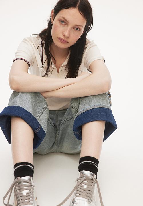 H&M - Baggy wide low jeans - blue
