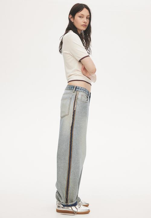 H&M - Baggy wide low jeans - blue