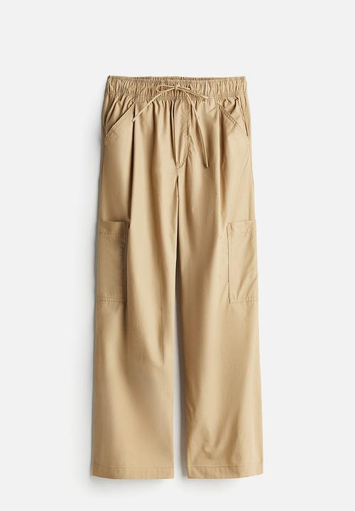 H&M - Cargo drawstring trousers - beige