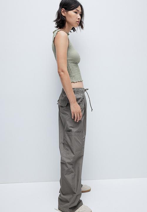 H&M - Cargo drawstring trousers - grey