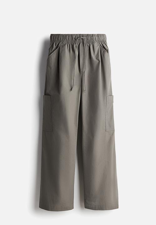 H&M - Cargo drawstring trousers - grey
