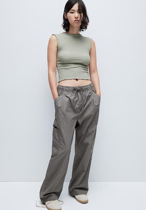 H&M - Cargo drawstring trousers - grey