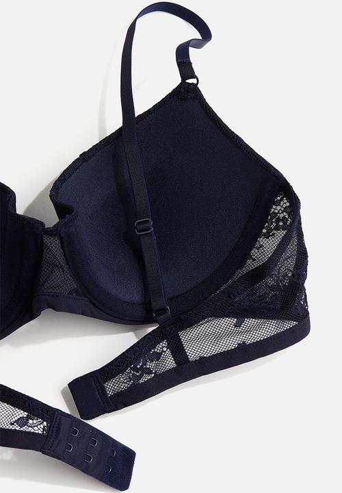 H&M - Lace demi push-up bra - blue