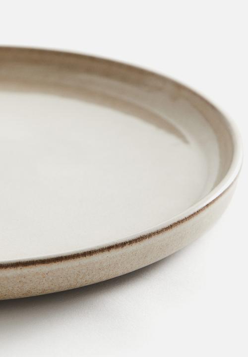 H&M - Stoneware plate - beige