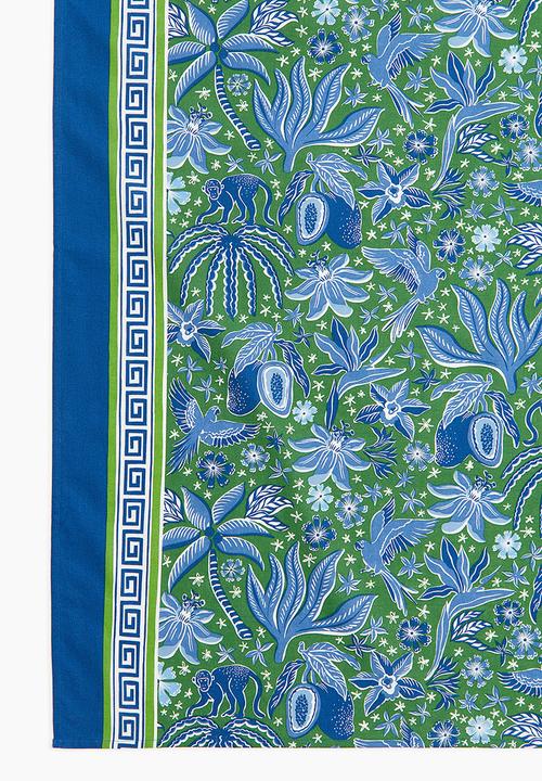 H&M - Patterned tablecloth - blue & green