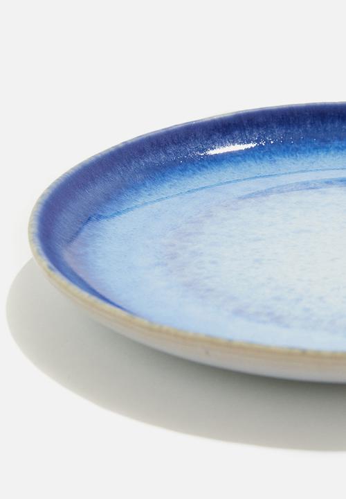 H&M - Stoneware side plate - blue
