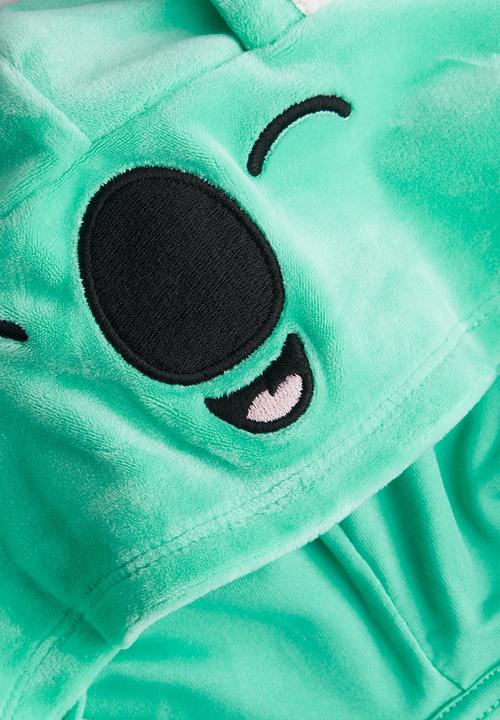 H&M - 2-Piece velour set - mint green/squishmallows
