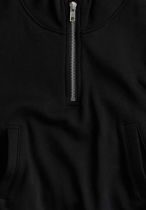 H&M - Zip-top sweatshirt - black