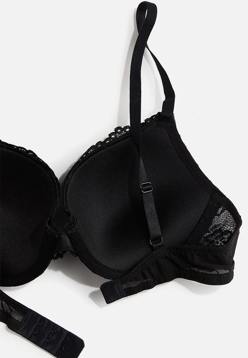 Lace push-up bra - black - 1232588001