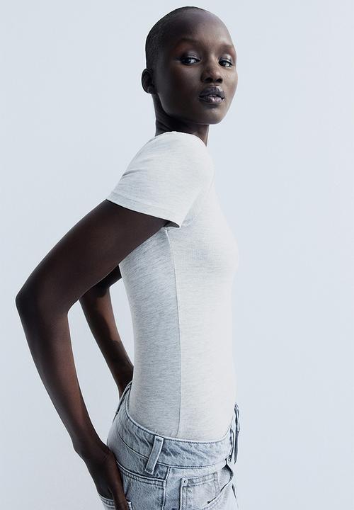 H&M - Cotton T-shirt - grey