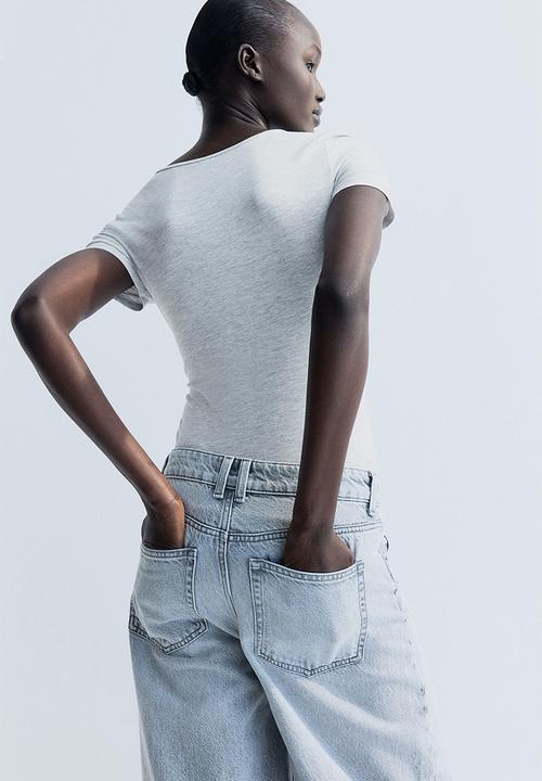 H&M - Cotton T-shirt - grey