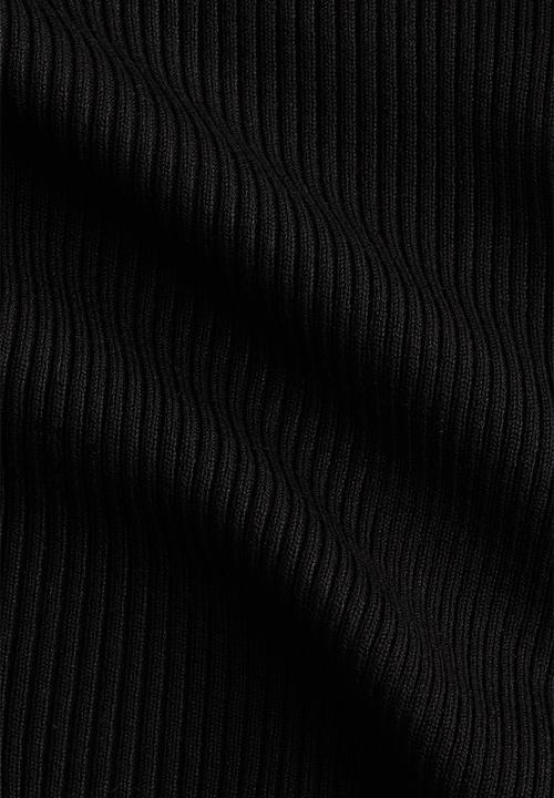 H&M - Rib-knit off-the-shoulder top - black
