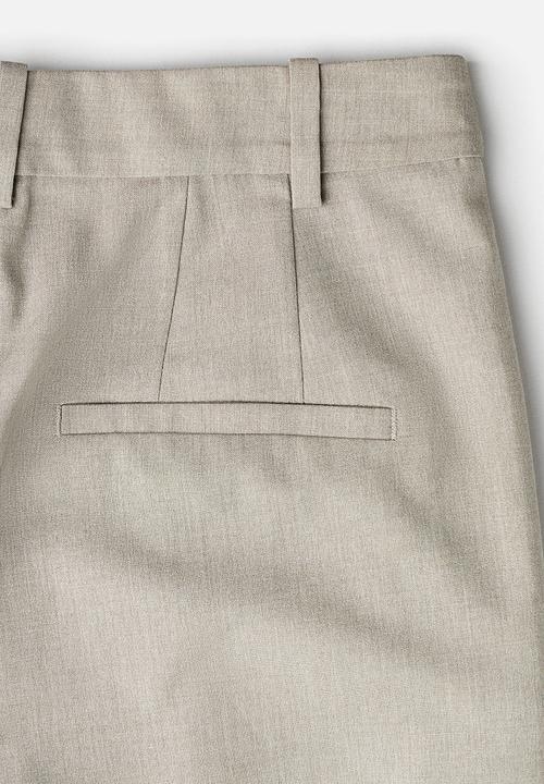 H&M - Wide trousers - beige,grey