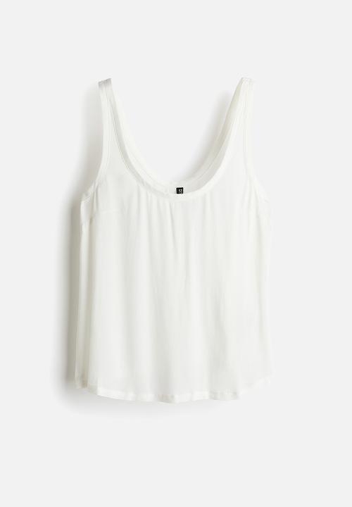 H&M - Crêpe vest top - white