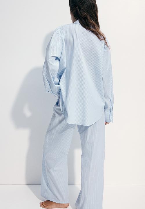 H&M - Cotton poplin pyjamas - blue