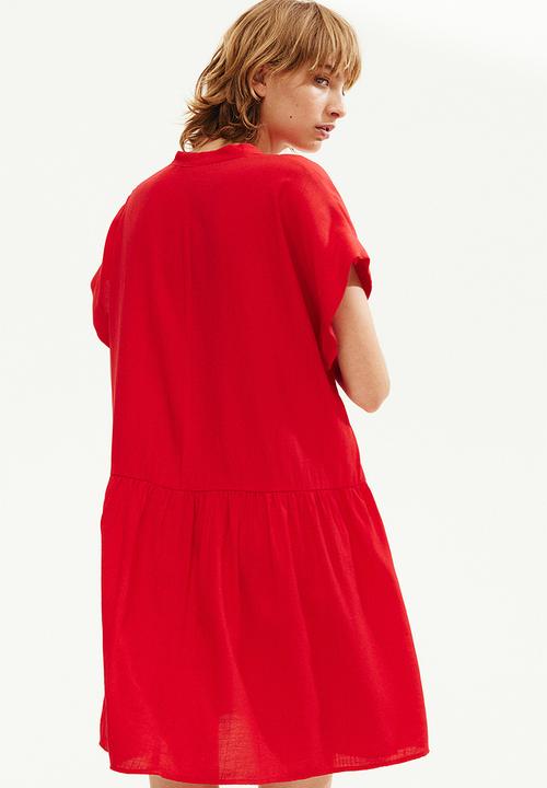 H&M - Crinkled tunic dress - red
