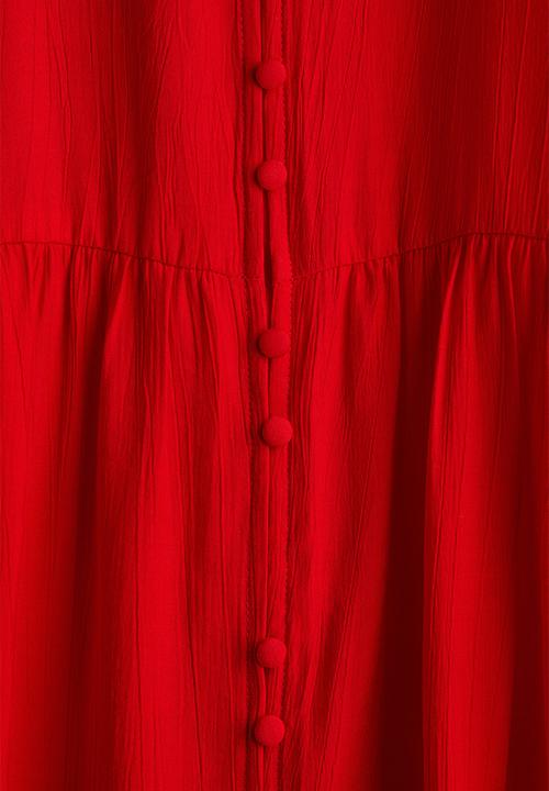 H&M - Crinkled tunic dress - red