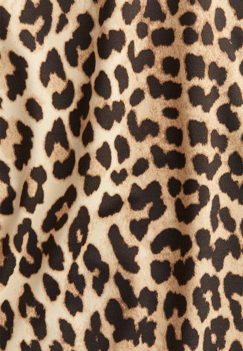 H&M - Jersey thong body - Beige Leopard print