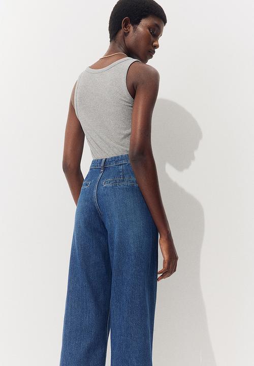 H&M - Cropped twill trousers - blue