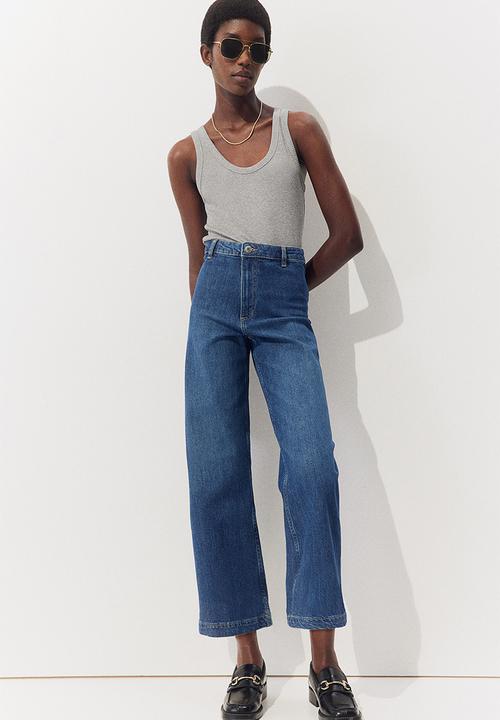 H&M - Cropped twill trousers - blue
