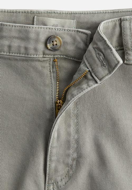 H&M - Cropped twill trousers - green