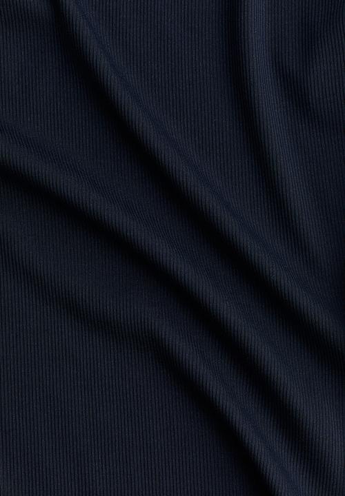 H&M - Sheer ribbed T-shirt - blue
