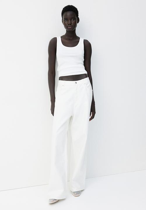 H&M - Ribbed vest top - white