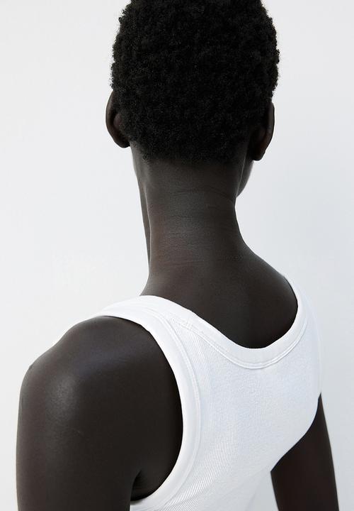 H&M - Ribbed vest top - white