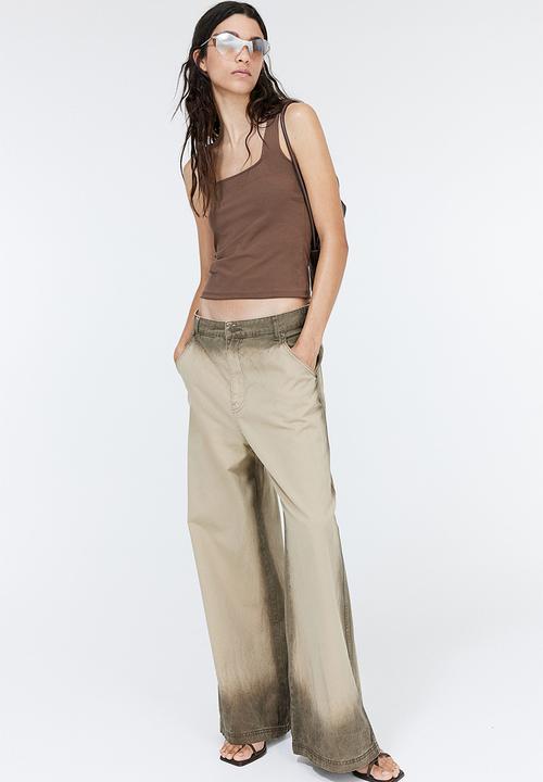 H&M - Square-neck vest top - brown