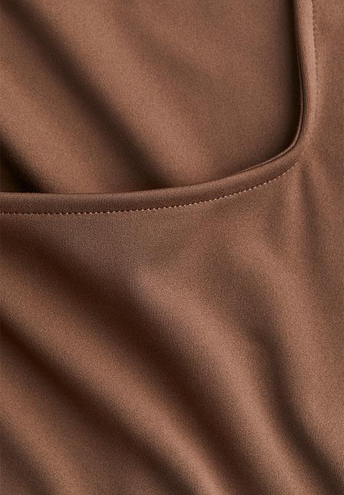 H&M - Square-neck vest top - brown