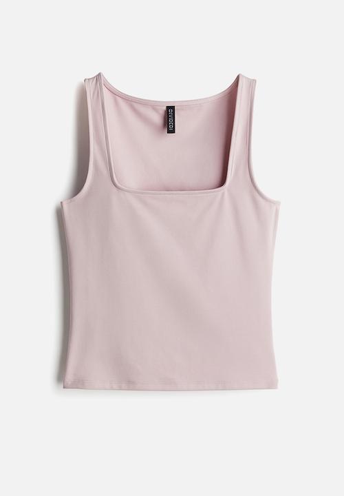 H&M - Square-neck vest top - pink